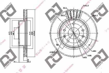 Тормозной диск DJ PARTS BD1717